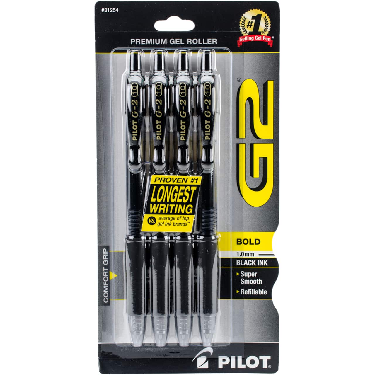 Pilot G2 Bold 1.0mm Black Premium Gel Roller Pen Set
